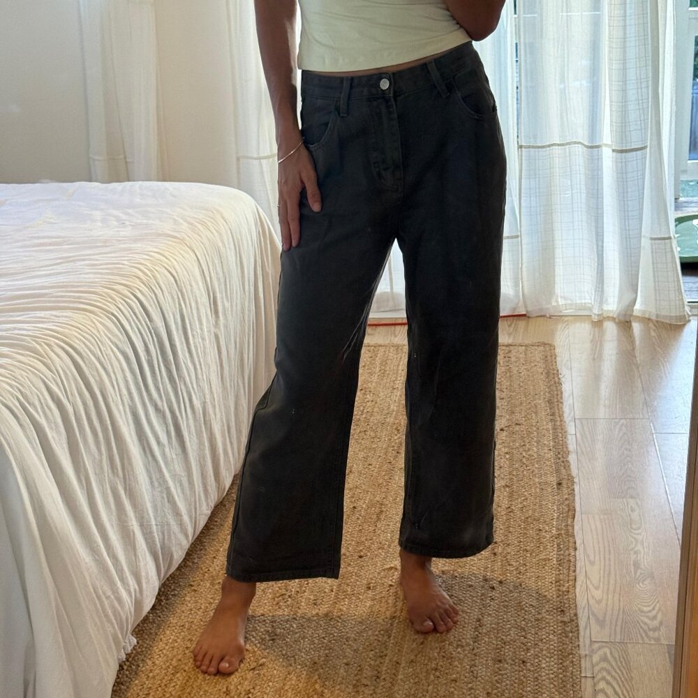 Xishuo Black Wide Leg Jeans Size 27